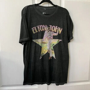 Elton John 2022 Farewell Yellow Brick Road ‎ Tour Burnout T-shirt Large